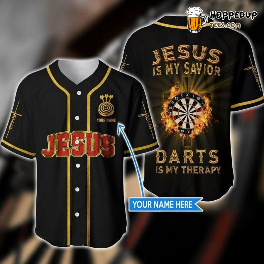 Jesus Dart Therapy Themed Baseball Jersey Personalized Unique Design Look