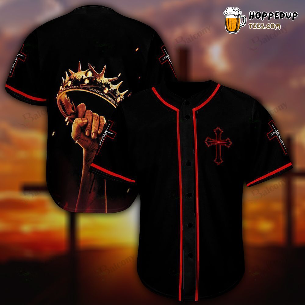 Jesus Graphic Baseball Jersey Unique Design Tee Religious Special Edition