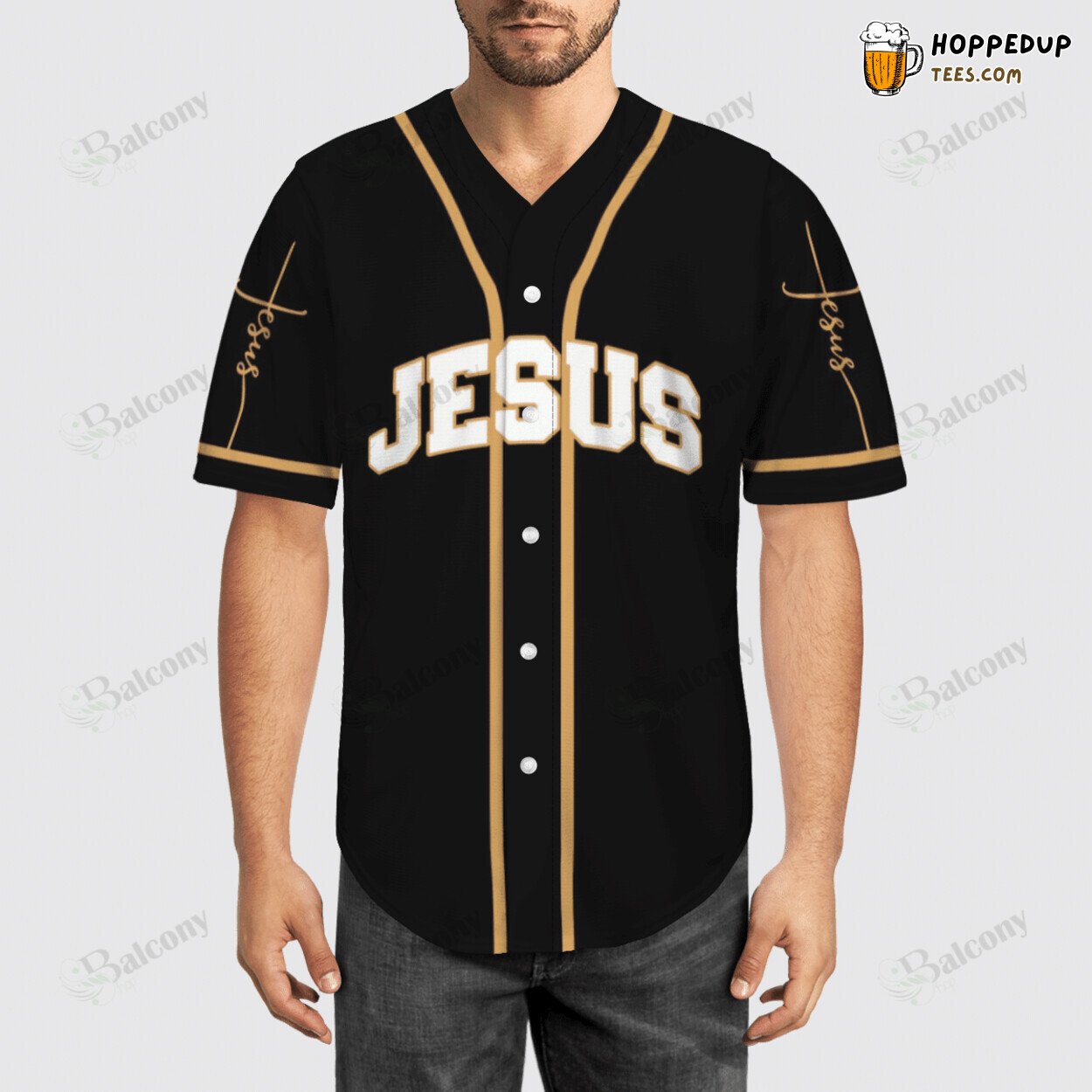 Jesus Guiding Light Theme Baseball Jersey Spiritual Warrior