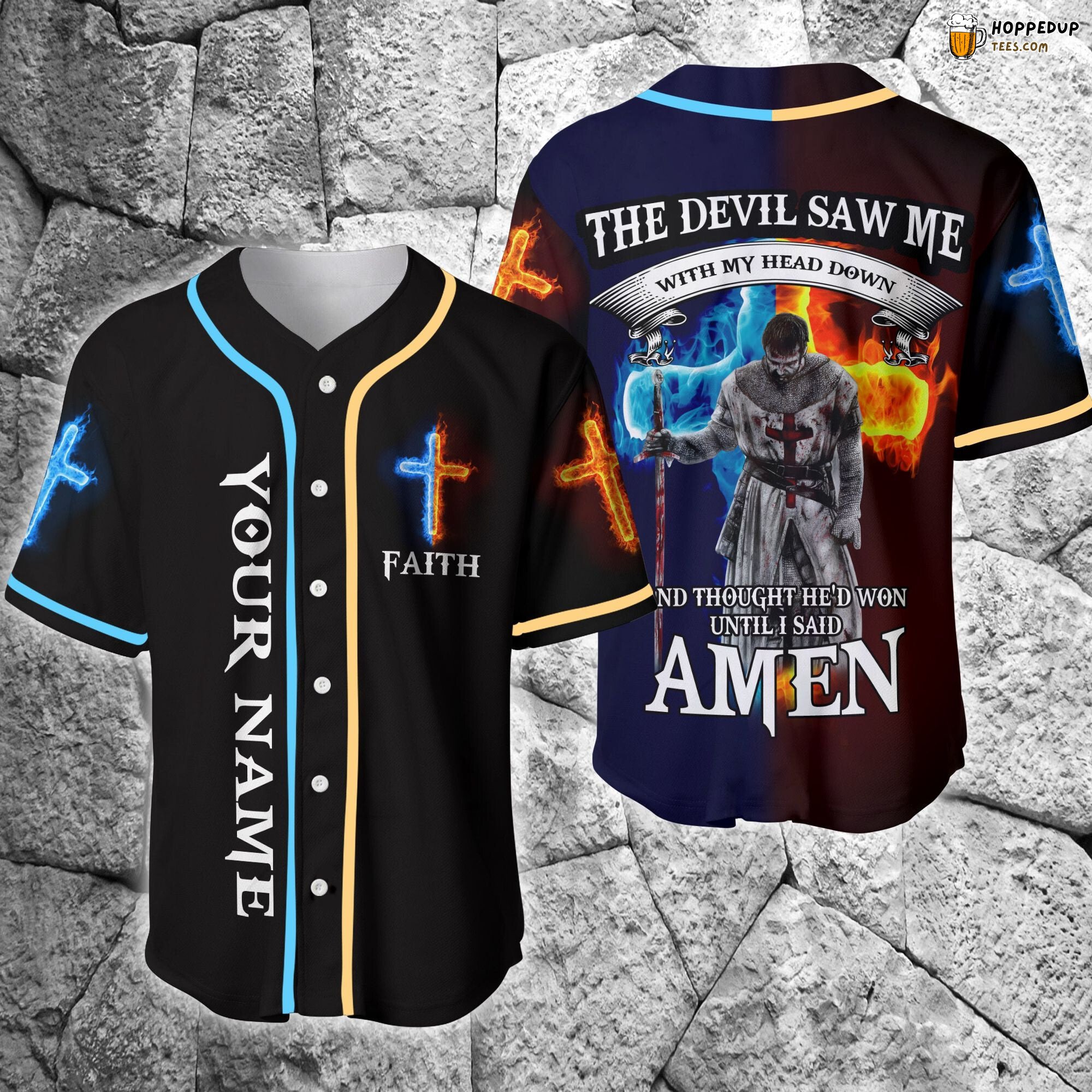 Jesus Knight Templar Amen Baseball Jersey Unique Personalized Design Look