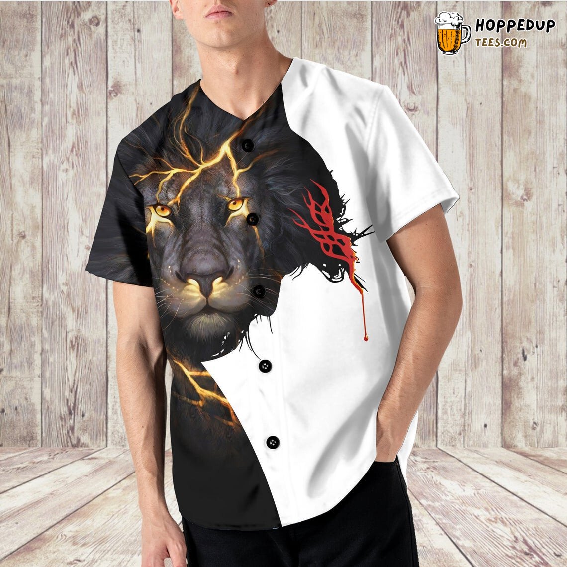 Jesus Lion Way Maker Miracle Worker Baseball Tee Jersey Shirts 3D