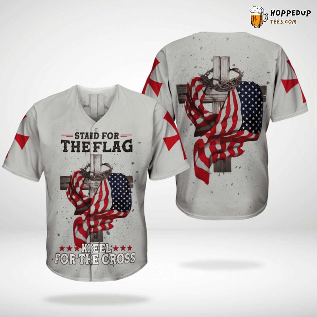 Jesus Message Stand Flag Kneel Cross Unique Baseball Jersey Look