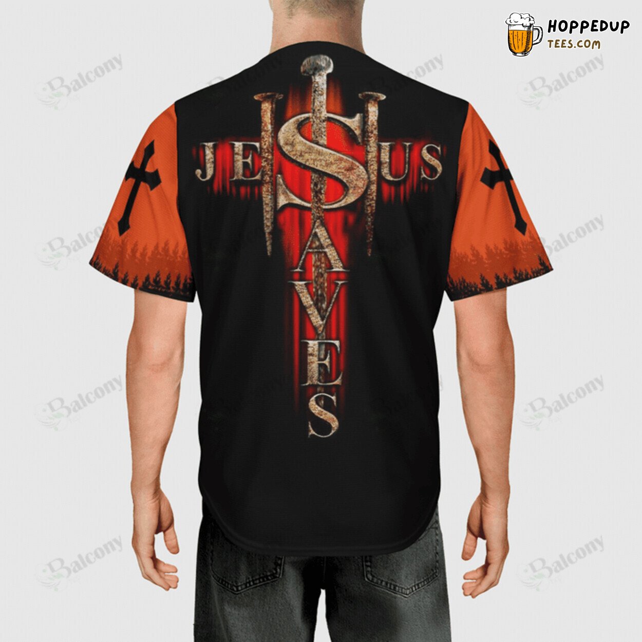 Jesus My Lifeline Rescuer Motif Baseball Jersey Testament of Salvation