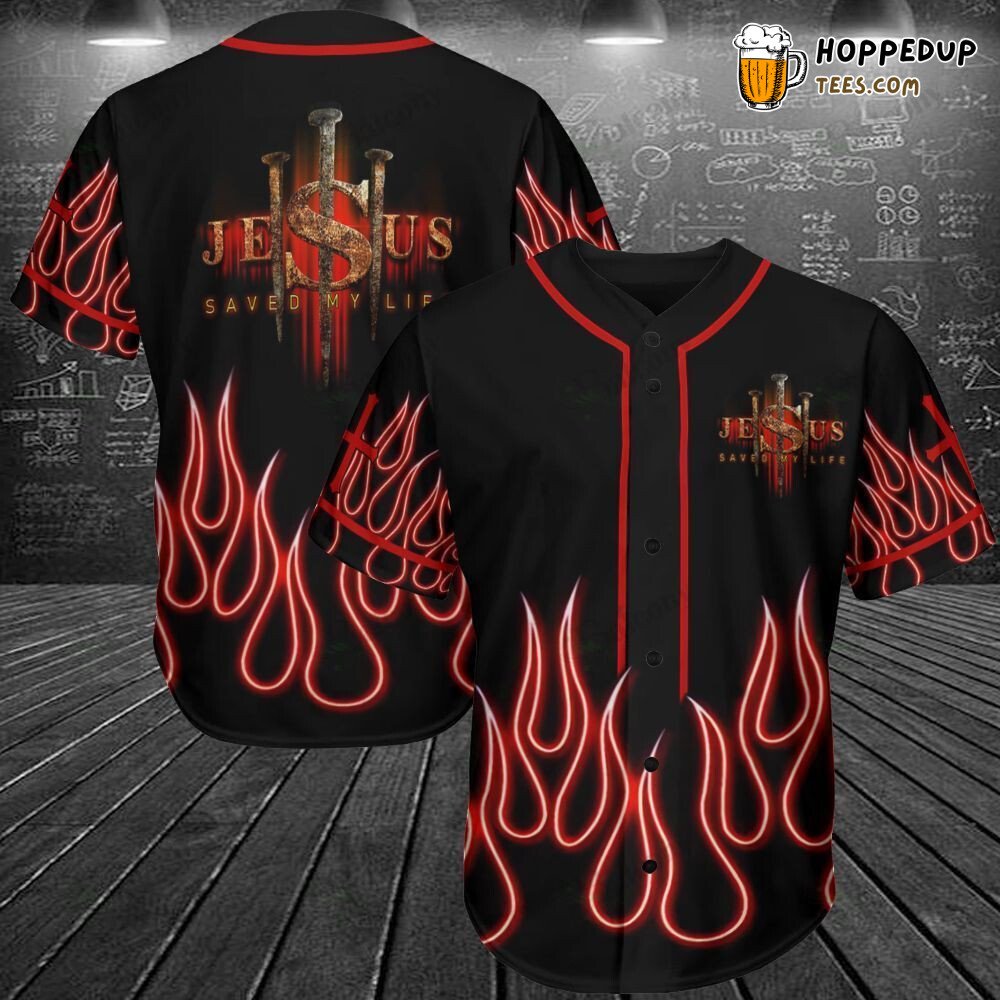 Jesus My Savior Theme Baseball Jersey Eternal Faith Design