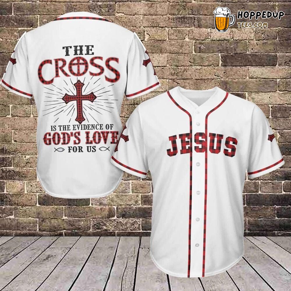 Jesus Themed Baseball Jersey The Cross God’s Love Distinctive Design