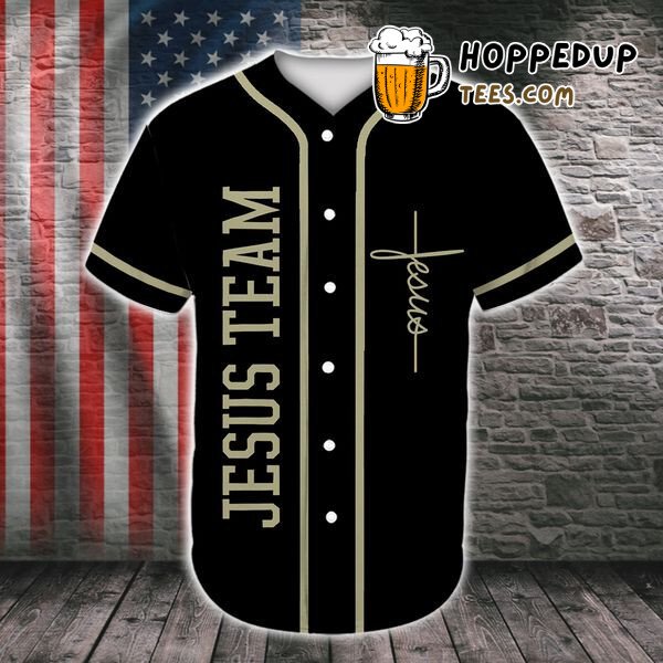 Jesus Veteran Honorary Baseball Jersey Patriotic Devotion