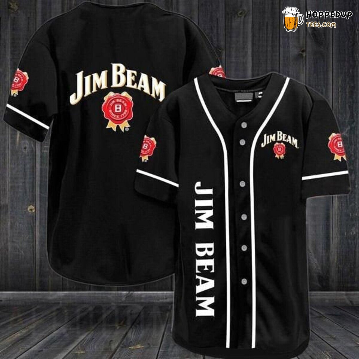 Jim Beam Black Bourbon Whiskey Enthusiast Baseball Jersey