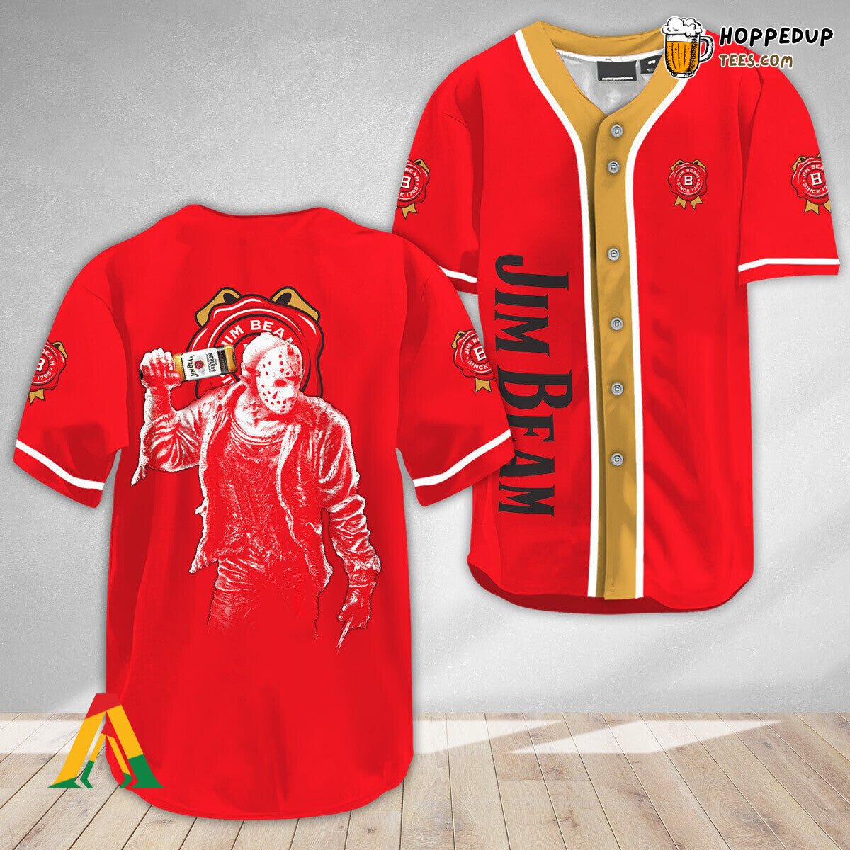 Jim Beam Jason Voorhees Distinctive Horror Baseball Jersey Theme