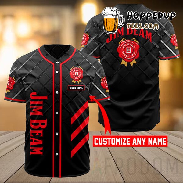 Jim Beam Vintage Inspiration Baseball Jersey Personalized Unique Design Look