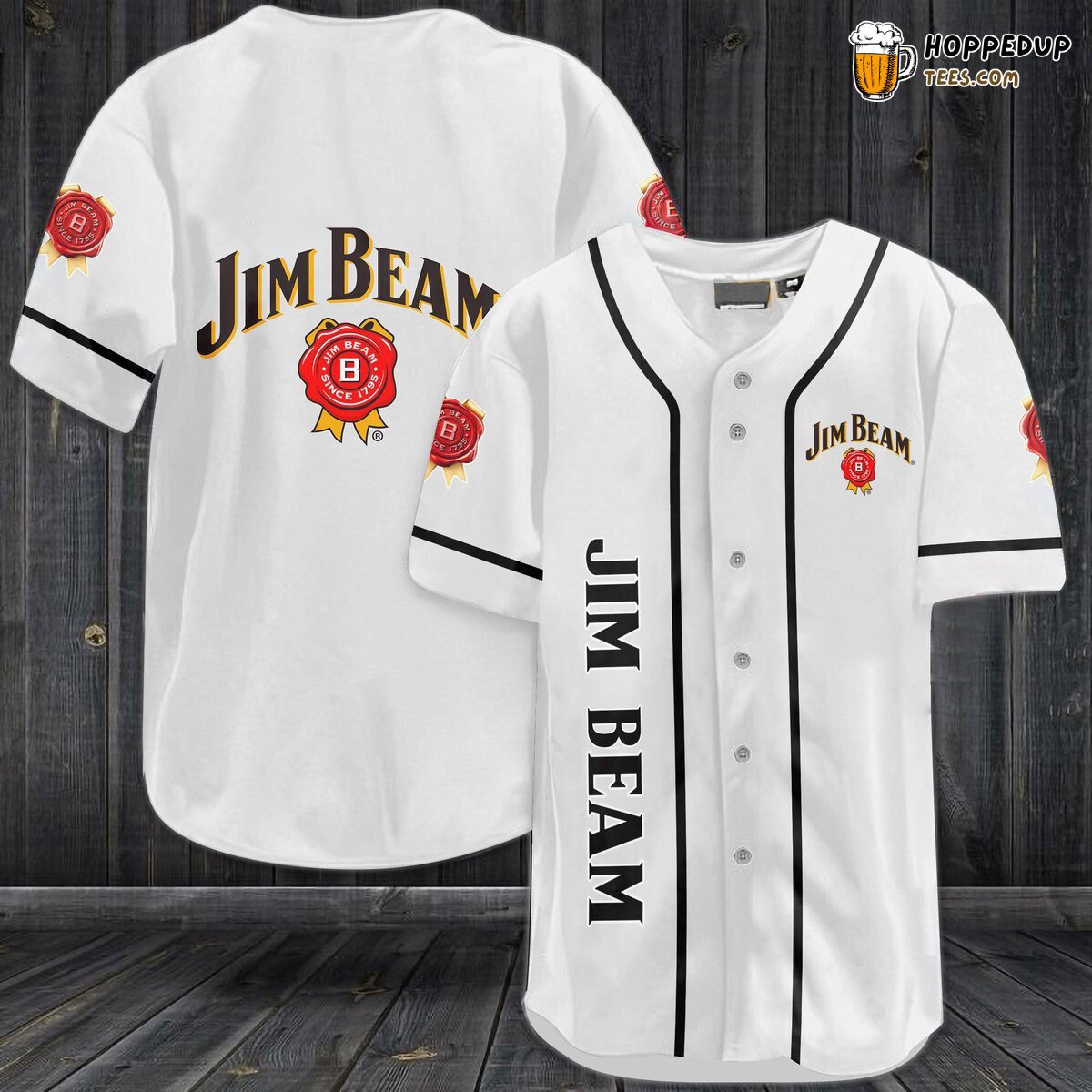 Jim Beam Whiskey Baseball Jersey White Unisex Jersey Shirt