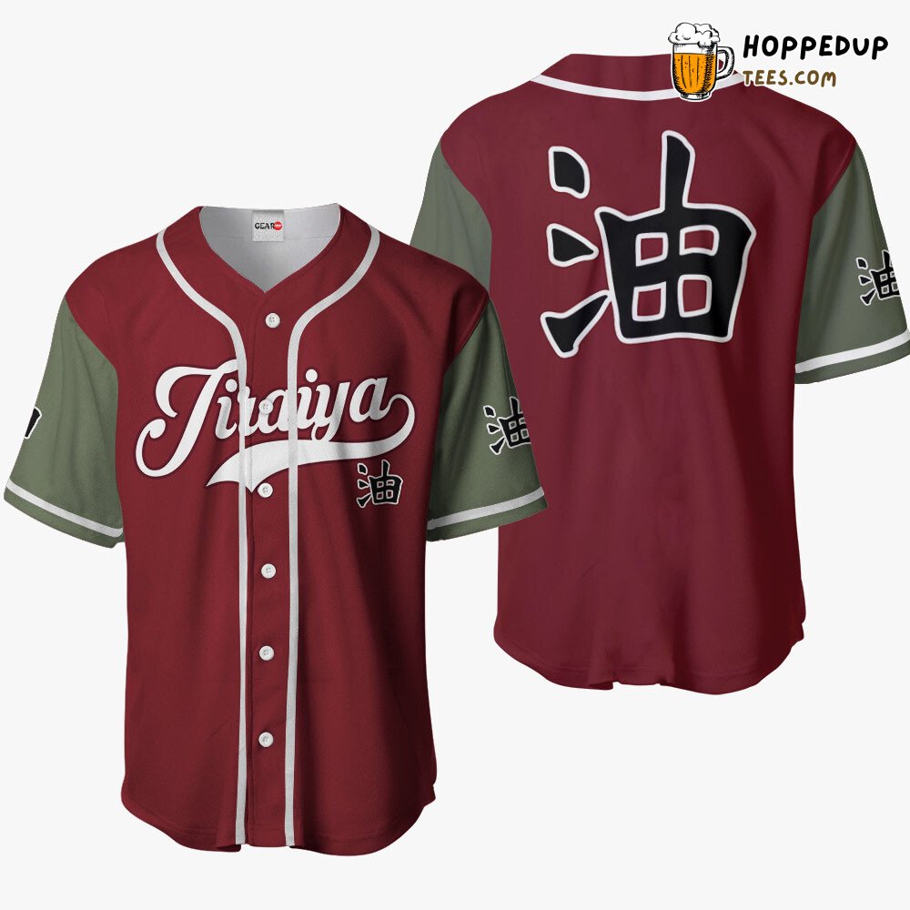 Jiraiya Anime Baseball Jersey Shirt Unique Symbol Distinctive Design