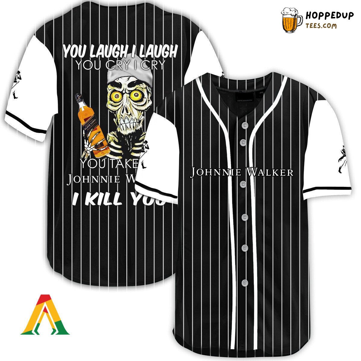 Johnnie Walker Defender Baseball Jersey Unique Laugh Cry Themed Design Look