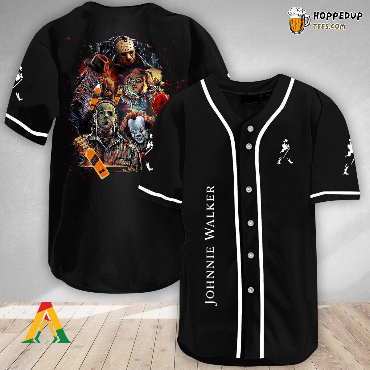 Johnnie Walker Halloween Horror Characters Unique Baseball Jersey Theme