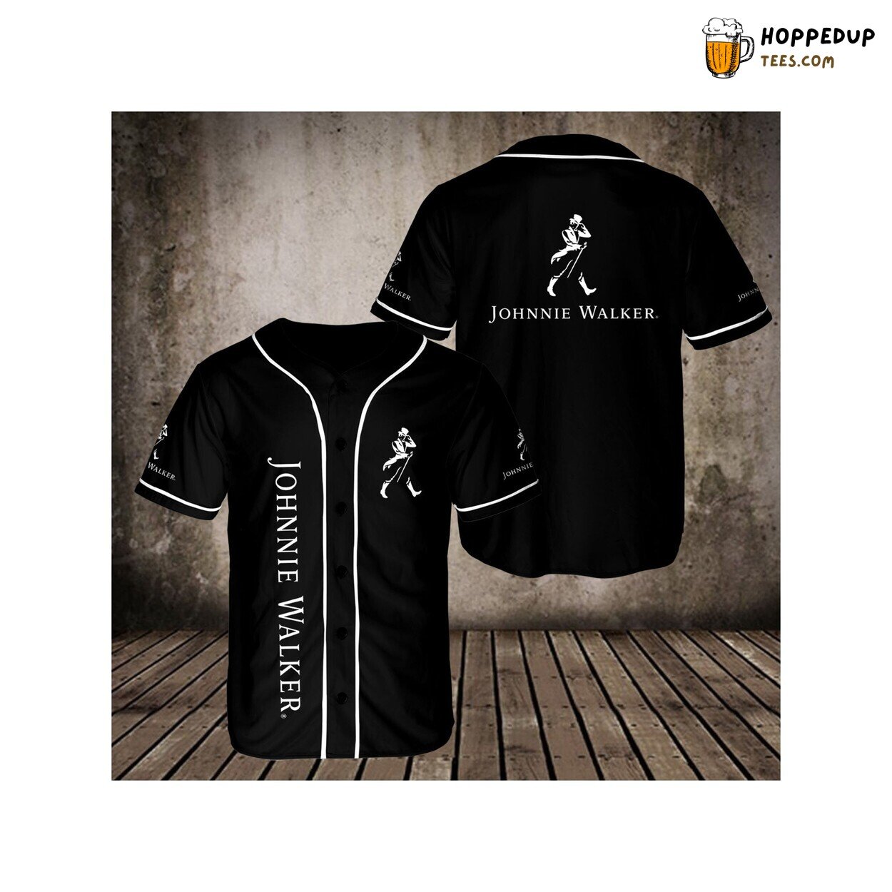 Johnnie Walker Whiskey Baseball Jersey Shirt Beer Lovers Vodka 3D Unisex Gift Friends