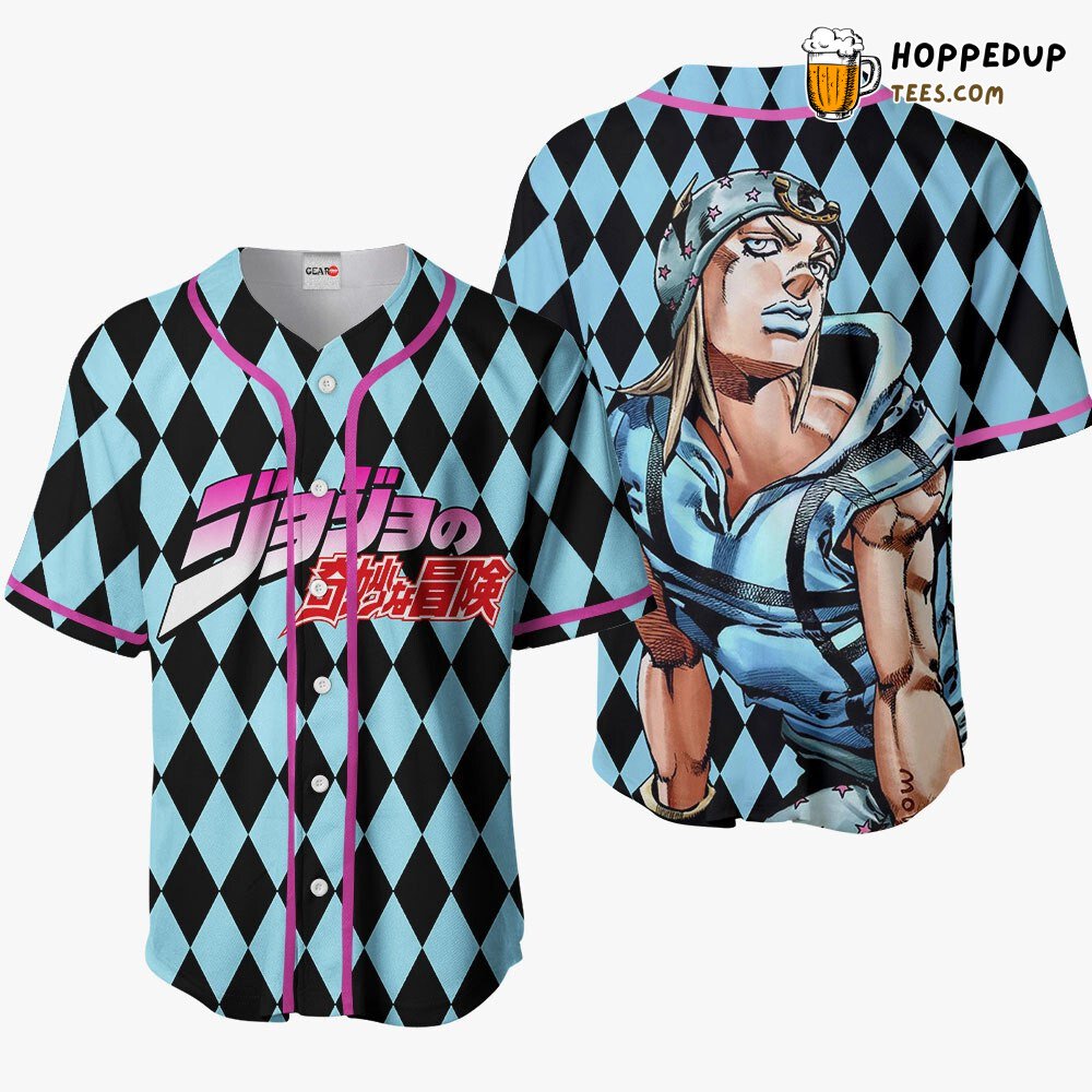 Johnny Joestar JJBA Distinctive Unique Anime Baseball Jersey Design Johnny Joestar JJBA Distinctive Unique Anime Baseball Jersey Design