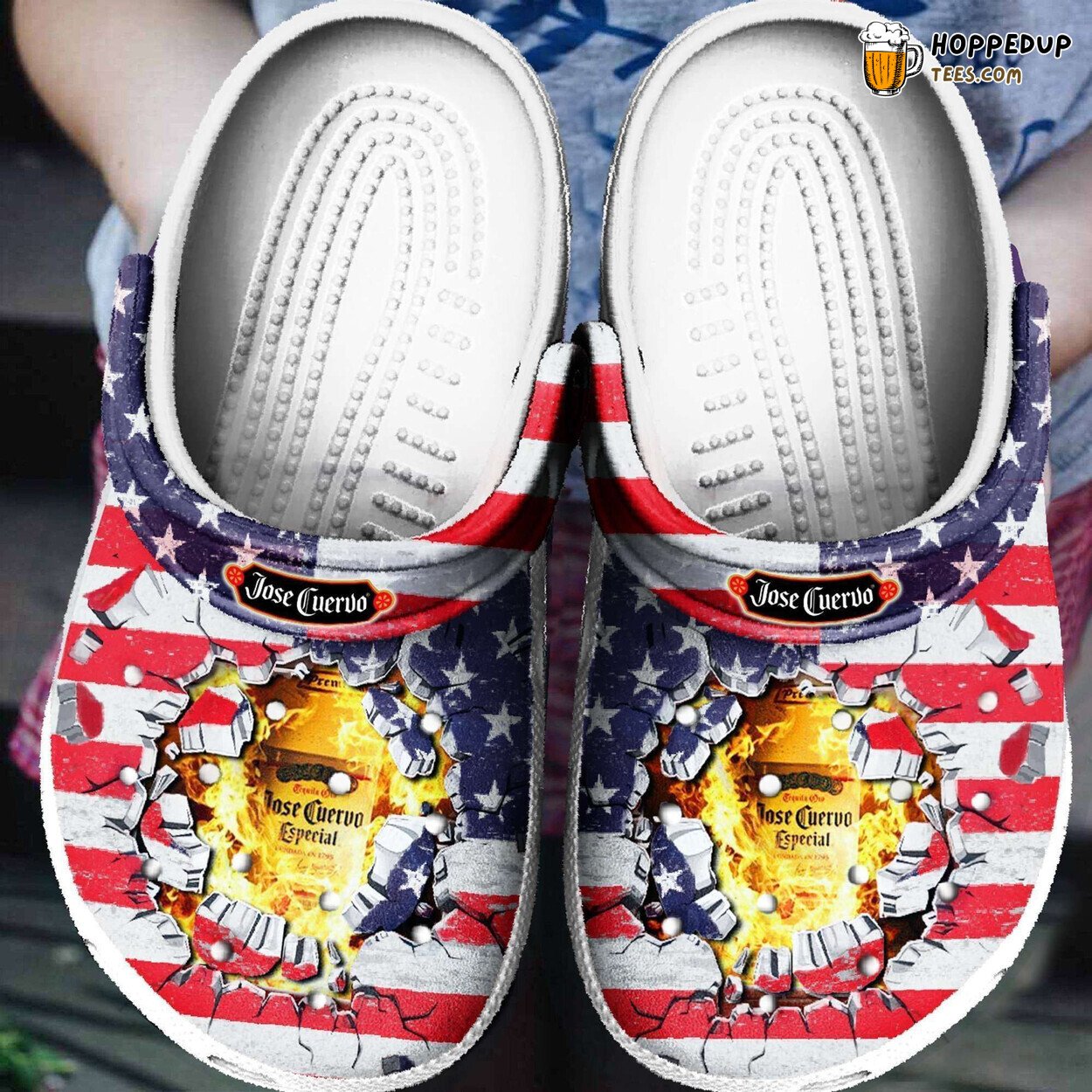Jose Cuervo American Flag July Comfortable Unique Design Clogs