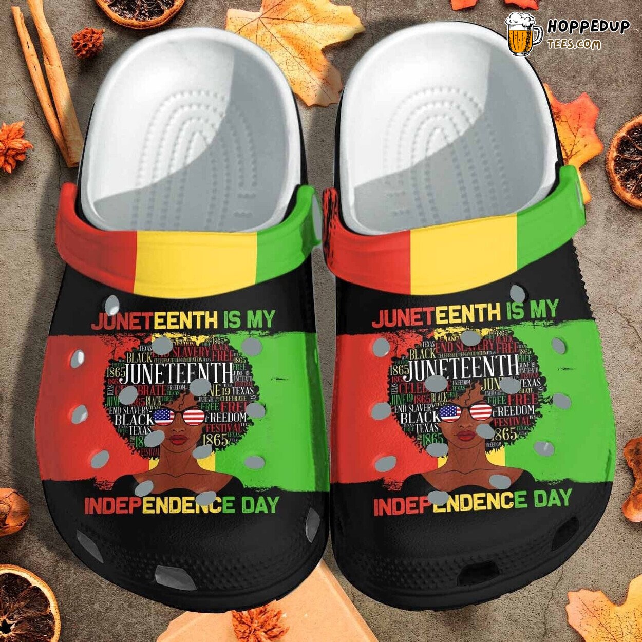 Juneteenth Independence Day Black Women Beach clogs Friends Gift