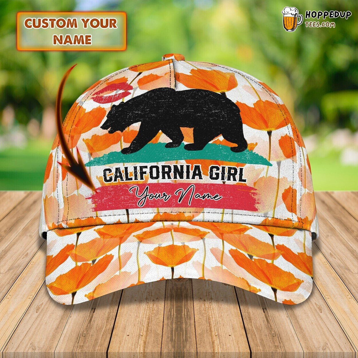 Just A California Girl 3D Classic Cap Personalized Name Elegant Unique Design