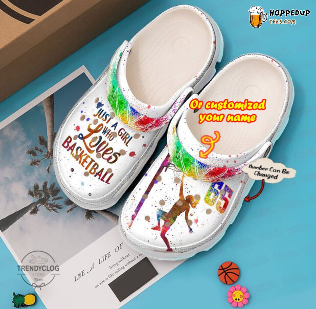Just A Girl Who Loves Basketball Personalized Comfortable Clog Shoes