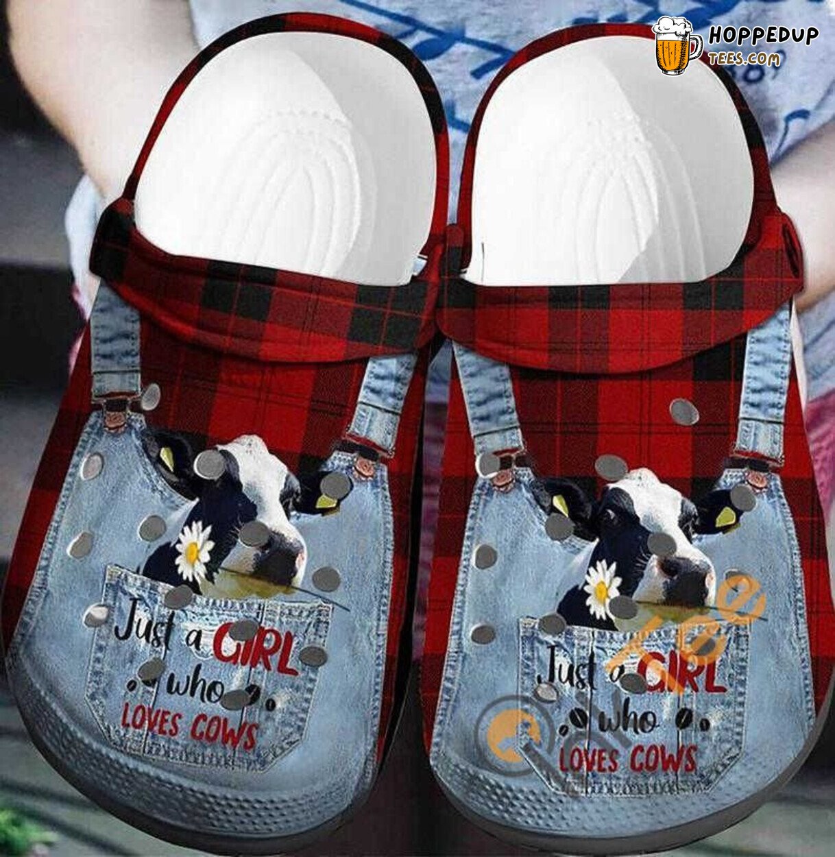 Just A Girl Who Loves Cows Farmer Themed Clogs Shoes Unique Design