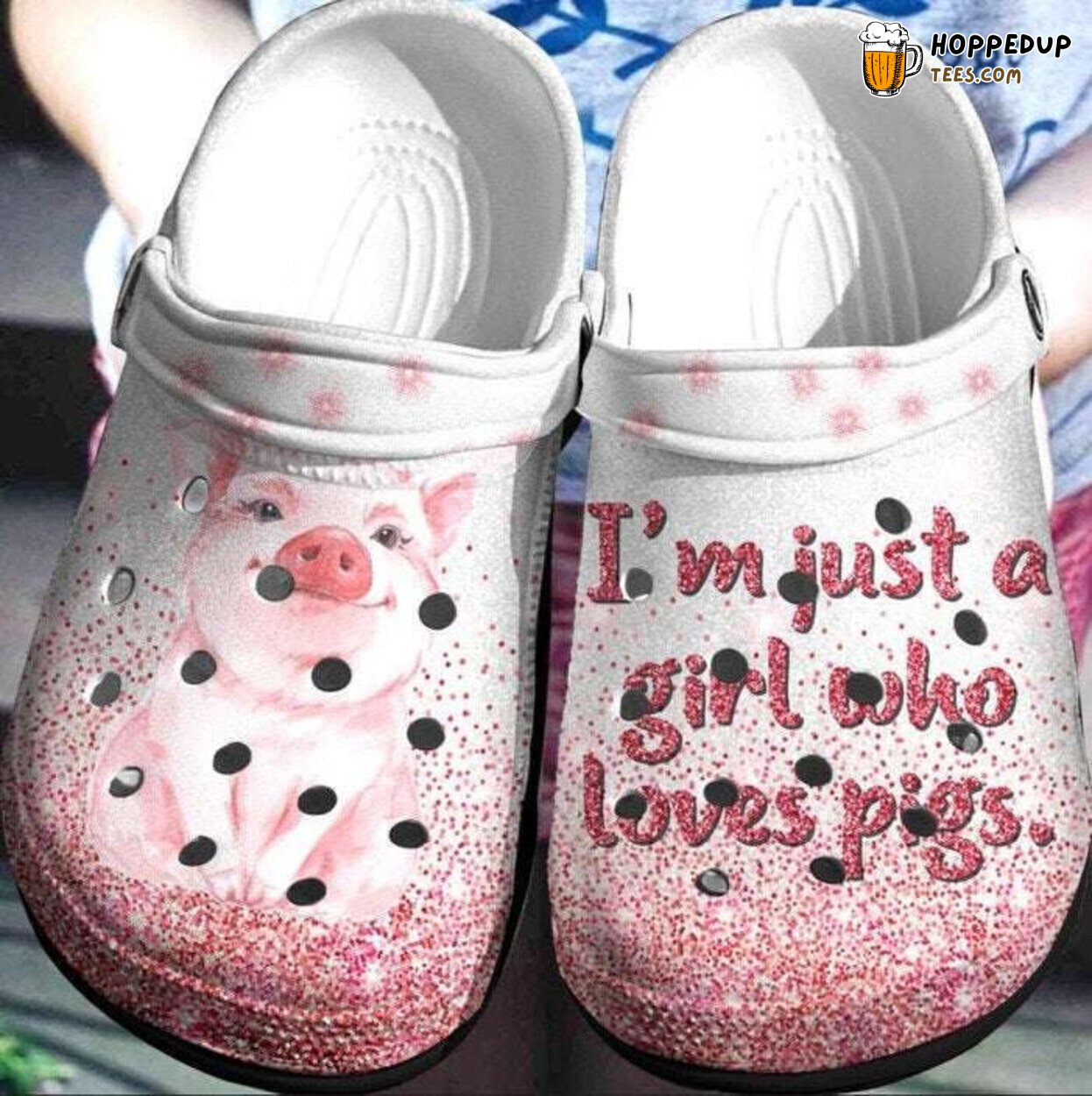 Just A Girl Who Loves Pigs Themed Classic Water Rubber Clog Shoes Comfy