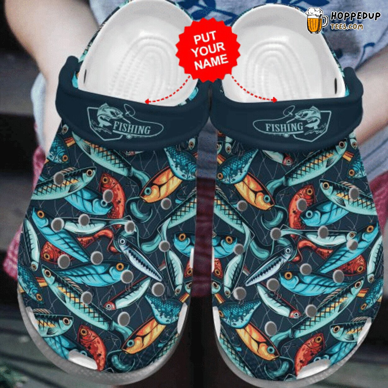 Just Go Fishing Theme Comfortable Clogs Angling Enthusiast Footwear