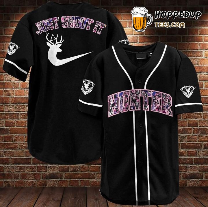 Just Shout It Camo Deer Hunting Baseball Tee Jersey Shirt Printed 3D