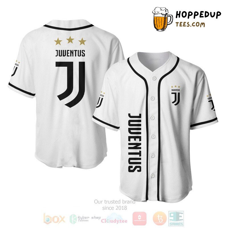 Juventus FC Classic White Unisex Baseball Jersey Italian Soccer