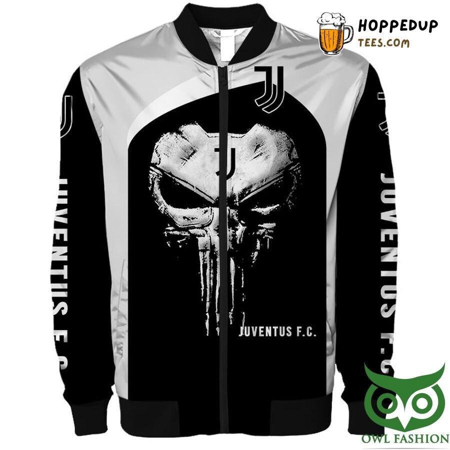 Juventus FC Menacing Skull Emblem Soccer Bomber Jacket Series