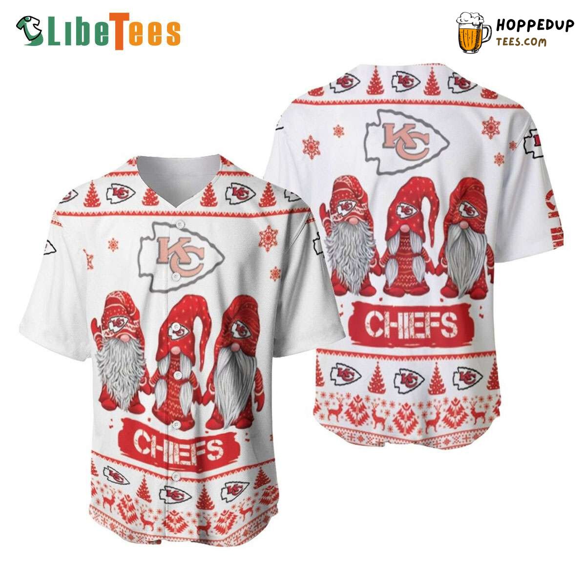 Kansas City Chiefs Baseball Jersey Christmas Gnomes Perfect Gifts For Your Loved Ones Jersey Shirt