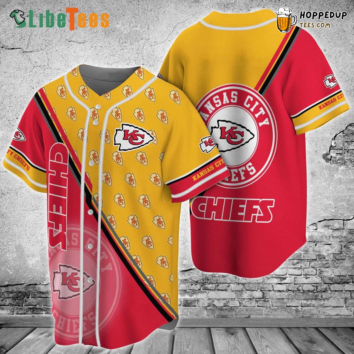 Kansas City Chiefs Baseball Jersey Logo Pattern Perfect Gifts For Your Loved Ones Jersey Shirt