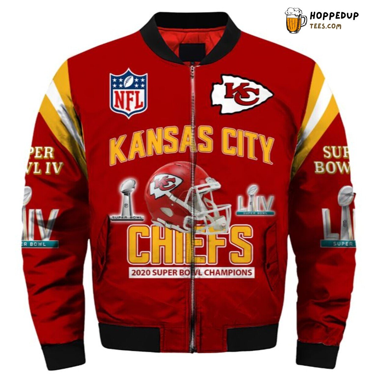 Kansas City Chiefs Champion Bomber Jacket Celebrating Super Bowl Win