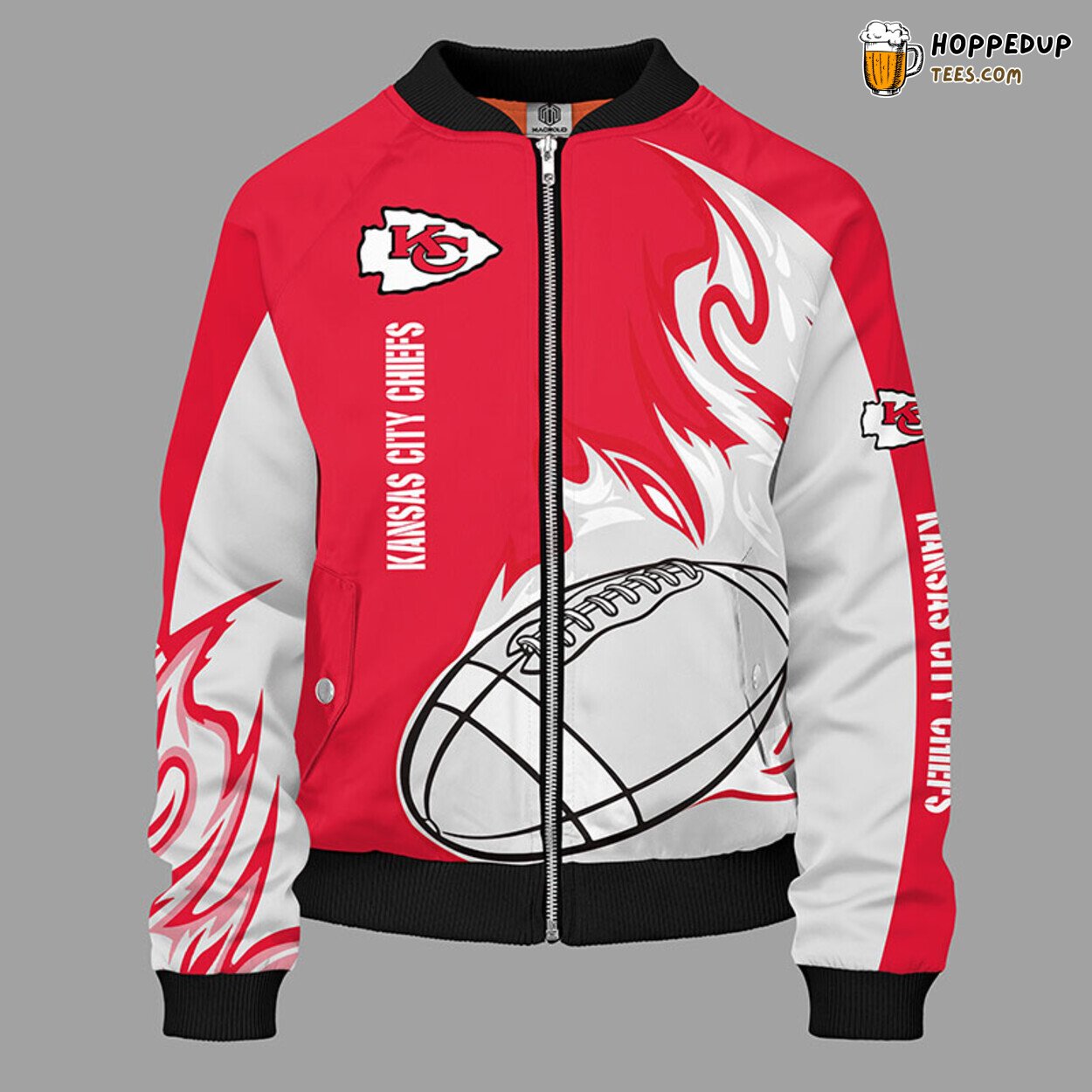 Kansas City Chiefs NFL Classic Red Bomber Jacket Design Look