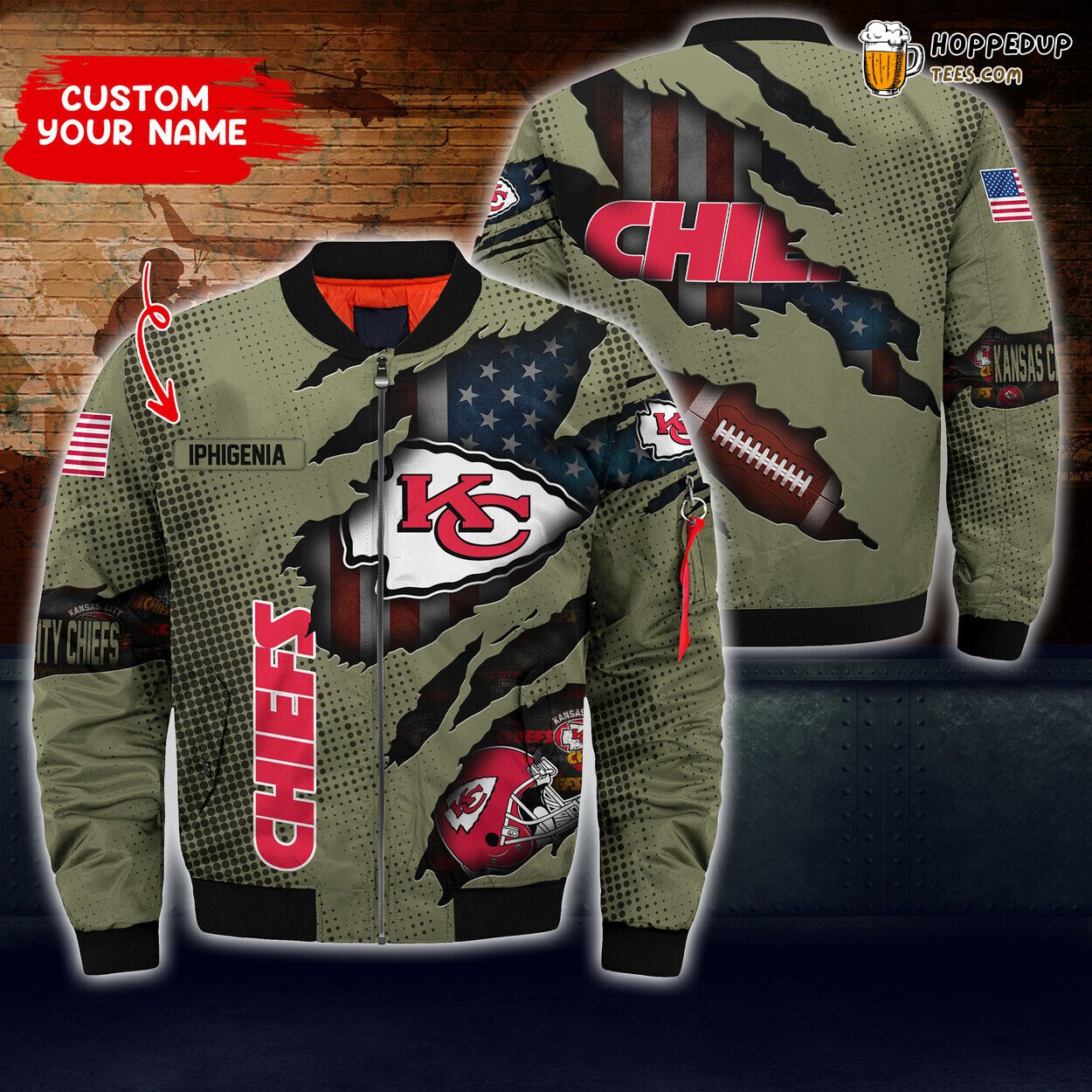 Kansas City Chiefs NFL Custom Bomber Jacket Perfect Gift Boyfriend