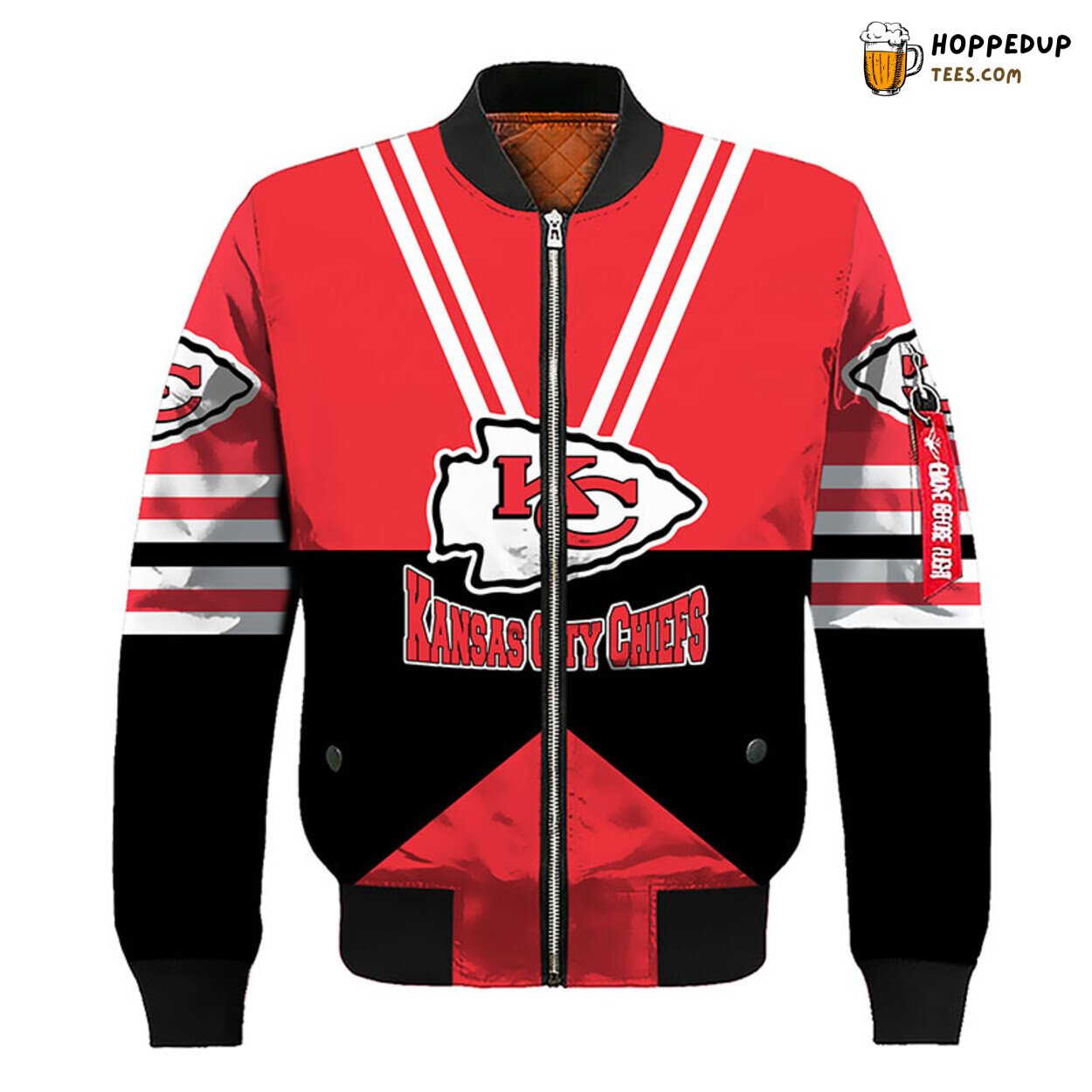 Kansas City Chiefs NFL Unisex Bomber Jacket Red Black Theme
