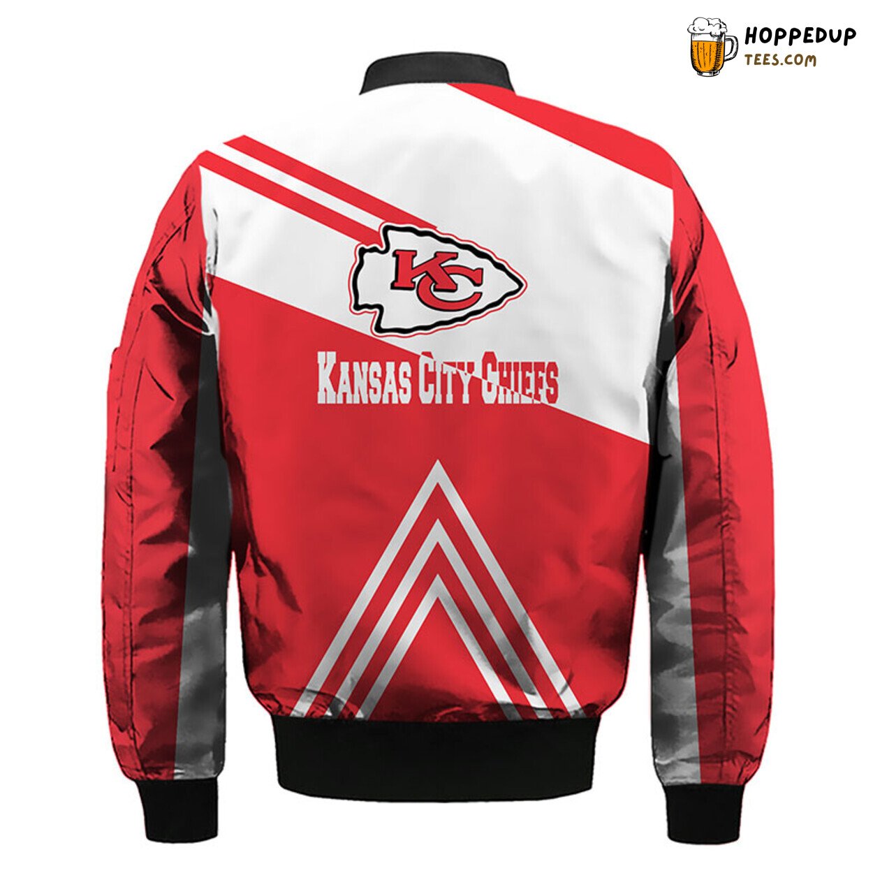 Kansas City Chiefs NFL Unisex Silver Red Bomber Jacket Look