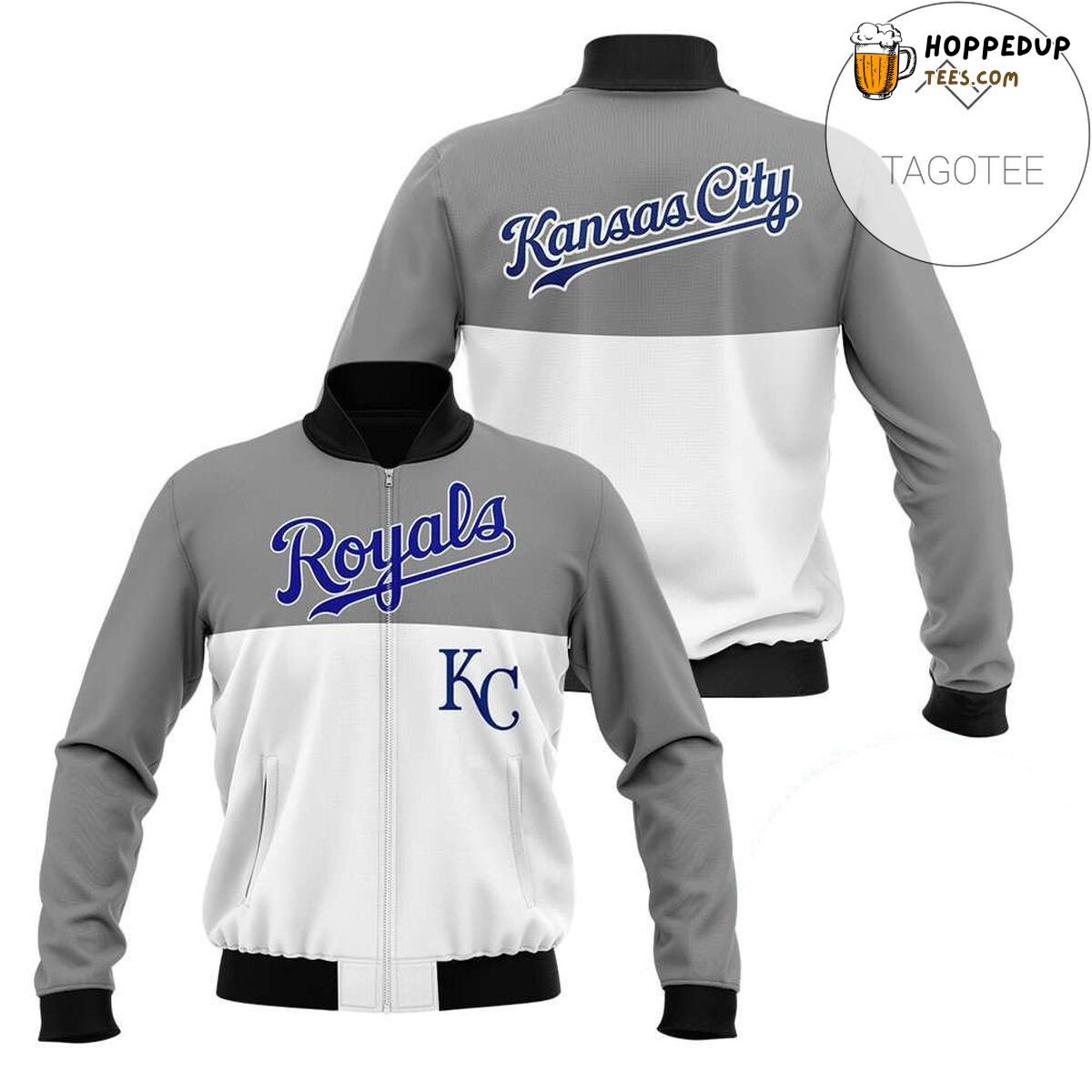 Kansas City Royals MLB Professional Bomber Jacket Authentic Trim