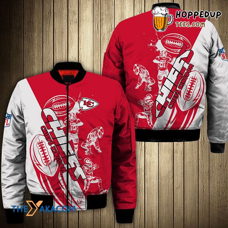 Kansas City Super Bowl Cartoon Athlete Star Bomber Jacket Sikhiarts Champion