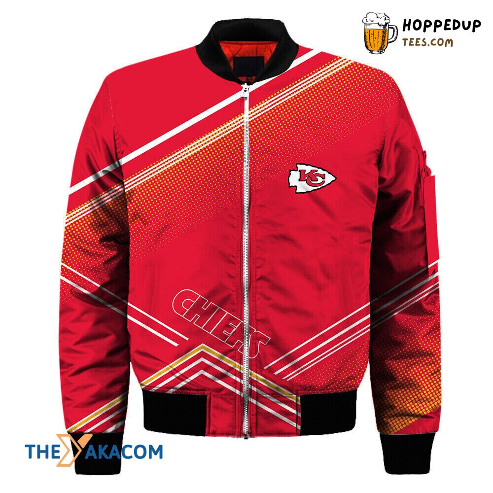 Kansas City Super Bowl Stripe Polka Team Bomber Jacket Champion Surprise