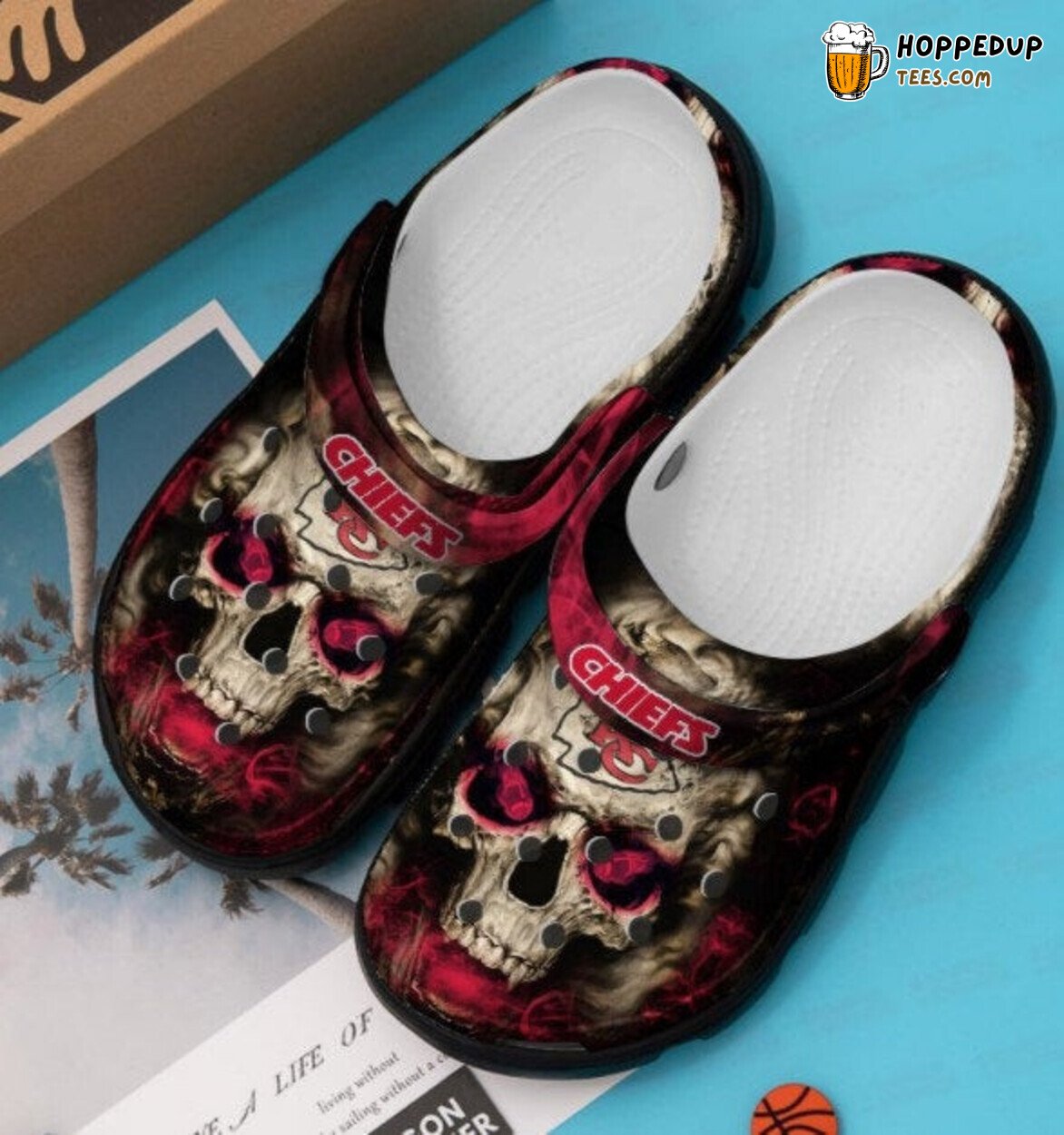 Kansas Skull Themed Comfortable Unique Design Clog Shoes Special