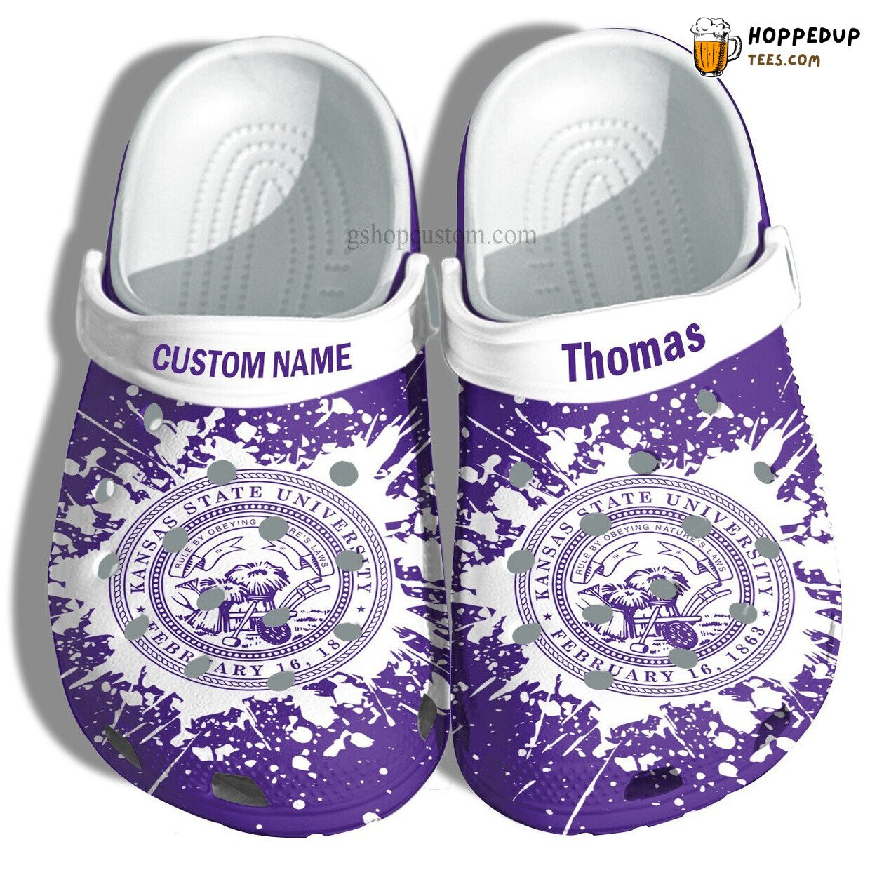 Kansas State University Graduation Custom Croc Shoes Admission Gift