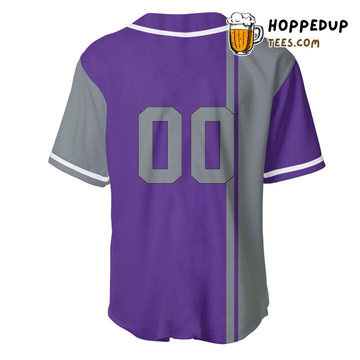 Kansas State Wildcats Personalized Purple Baseball Jersey Unisex Athletic
