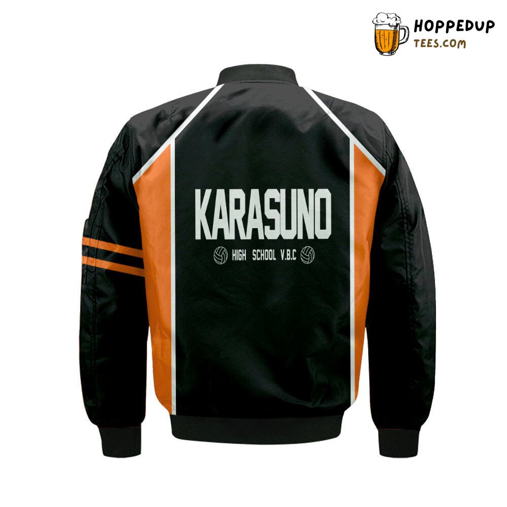 Karasuno Haikyuu Exclusive Bomber Jacket Unique Anime Design Apparel