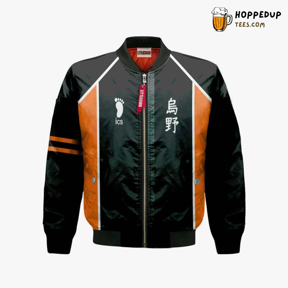 Karasuno Haikyuu Exclusive Bomber Jacket Unique Anime Design Apparel