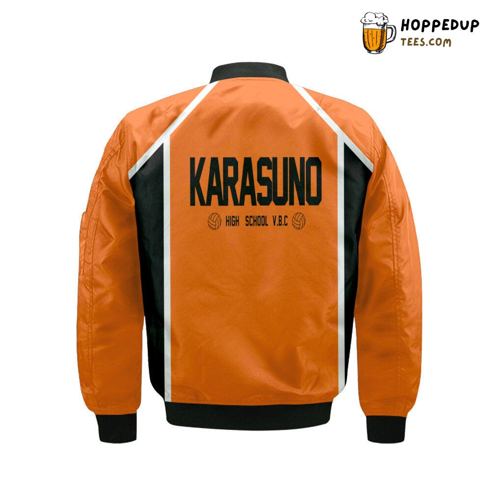 Karasuno Libero Themed Bomber Jacket Haikyuu Unique Collection Look