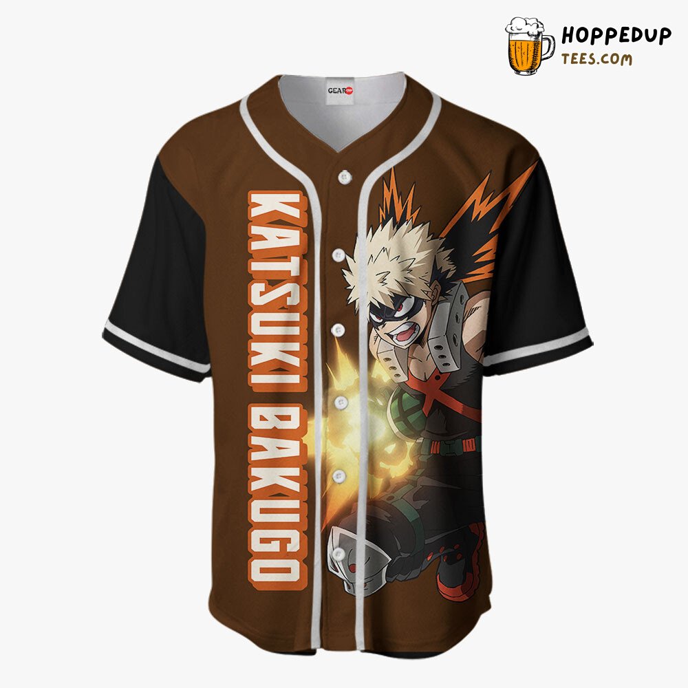 Katsuki Bakugo Distinctive Unique Design Anime Baseball Jersey Collection
