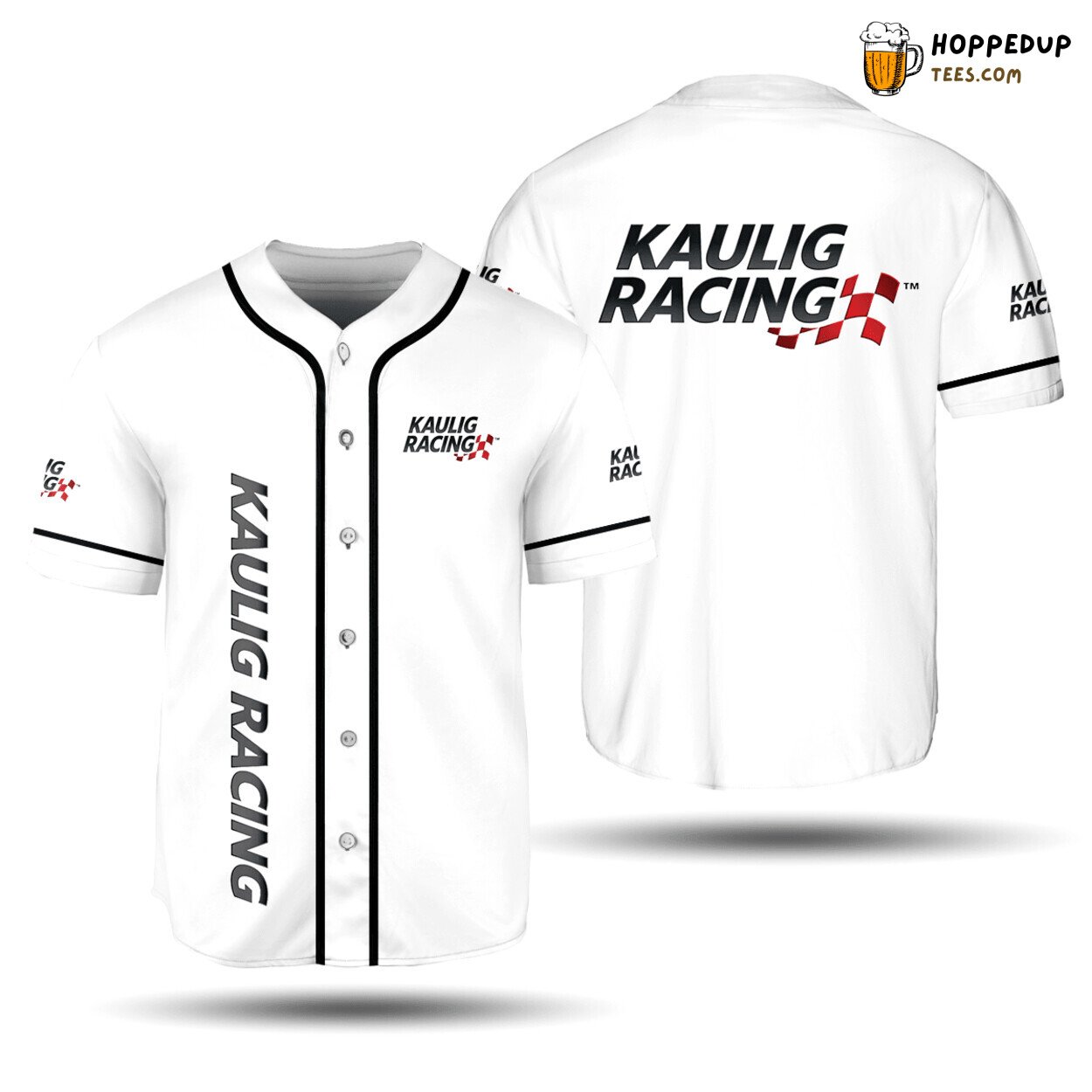 Kaulig Racing Car Team Baseball Jersey White Unisex Jersey Shirt