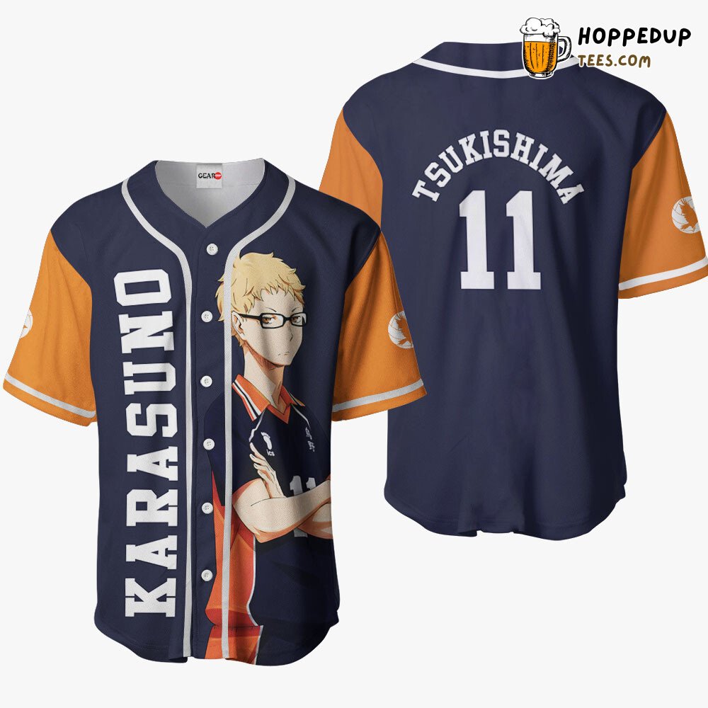 Kei Tsukishima Unique Distinctive Anime Baseball Jersey Collection Design Kei Tsukishima Unique Distinctive Anime Baseball Jersey Collection Design