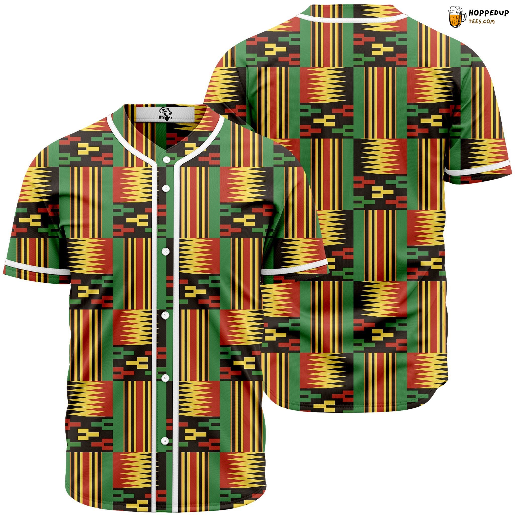 Kente Pattern Adwinasa Baseball Tee Jersey Shirts 3D