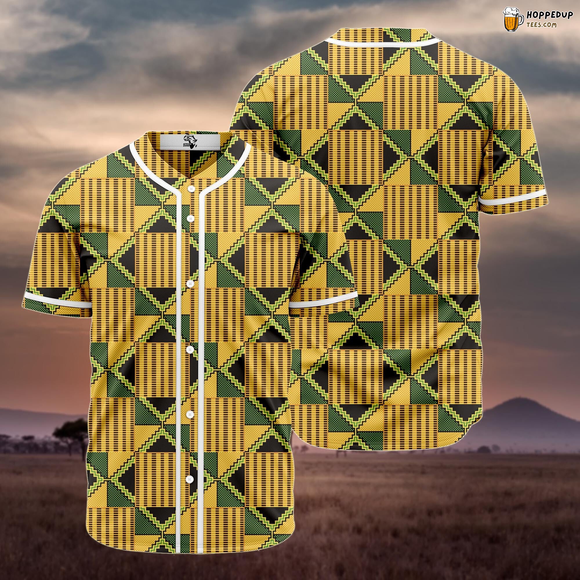 Kente Pattern Apremoo Baseball Tee Jersey Shirts 3D